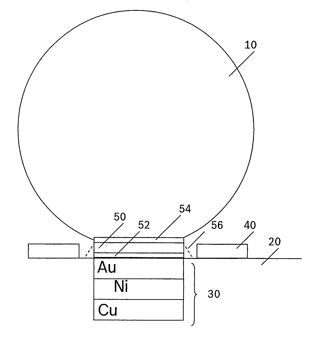 Solder ball device, housing having a solder ball device and production process for a solder ball device