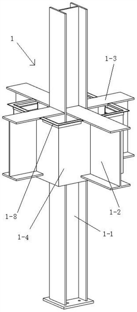 A construction method of a steel frame column-beam-column joint