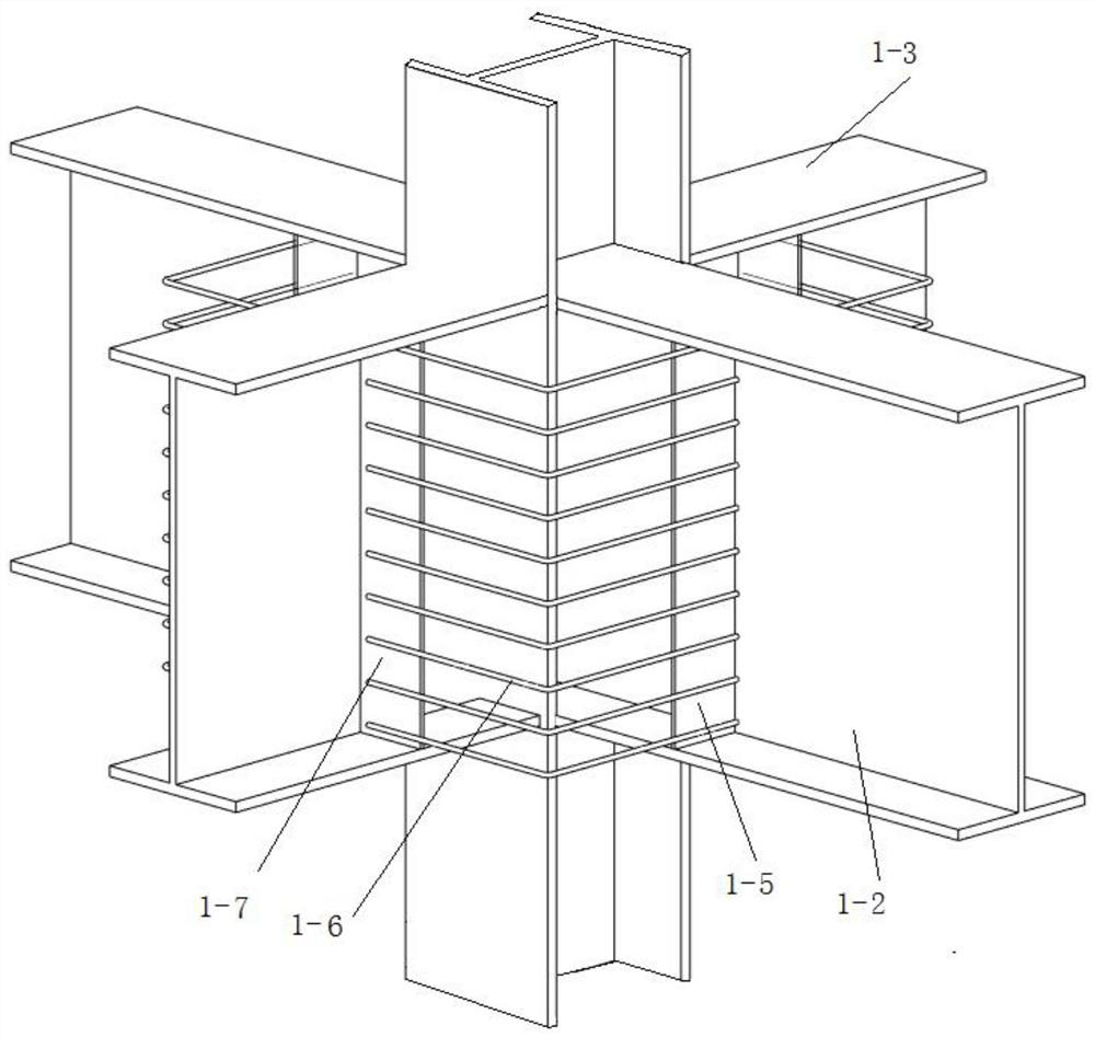 A construction method of a steel frame column-beam-column joint