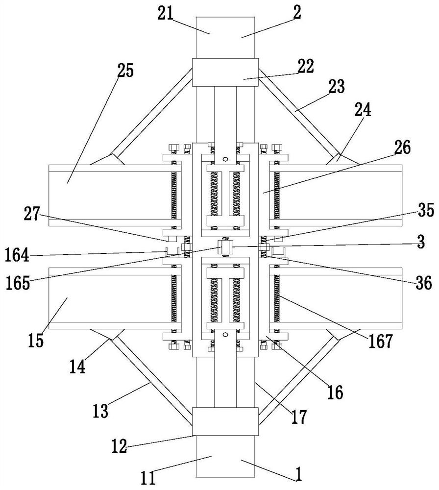 A steel structure assembled beam-column connection point structure