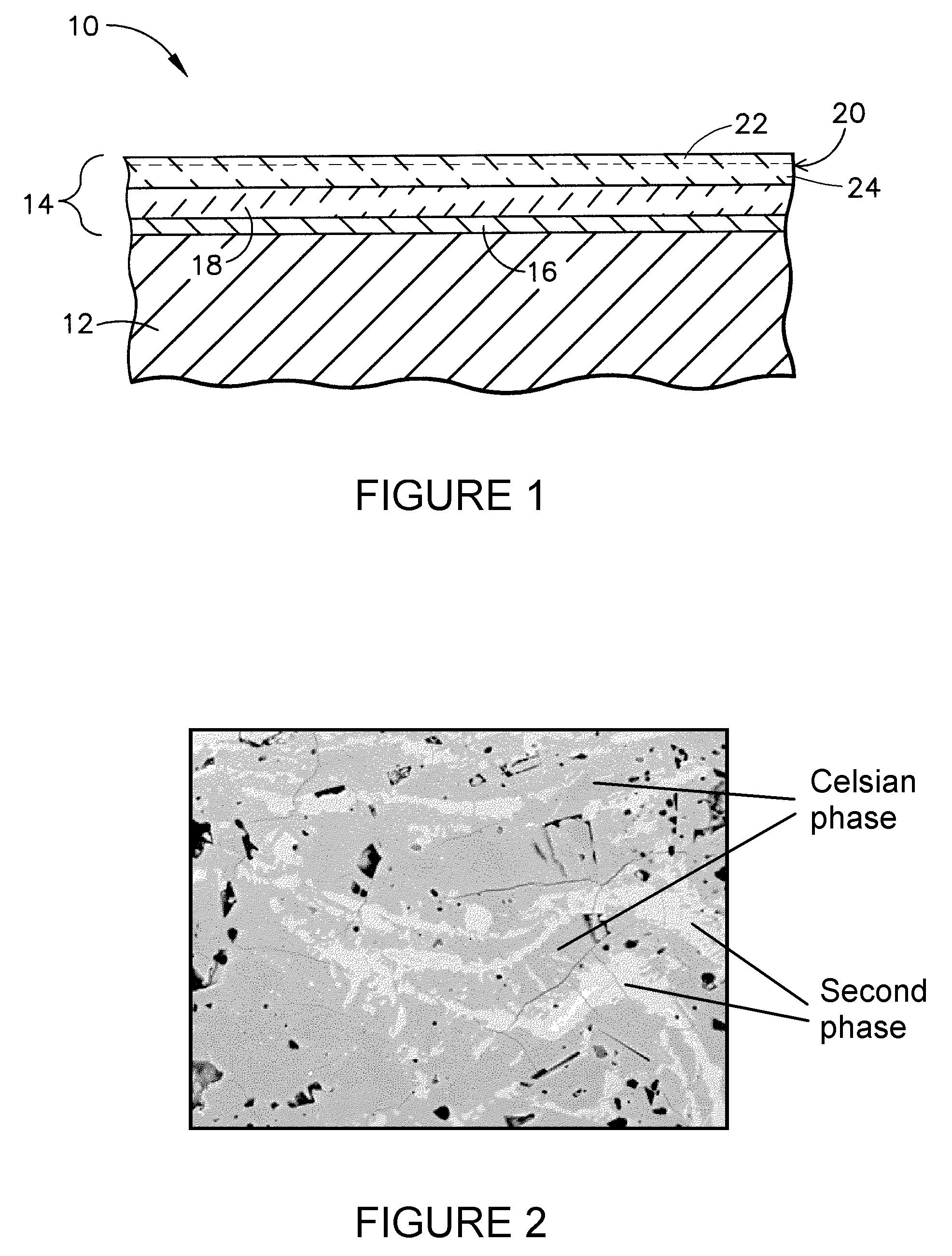 Environmental barrier coating for silicon-containing substrates and process therefor