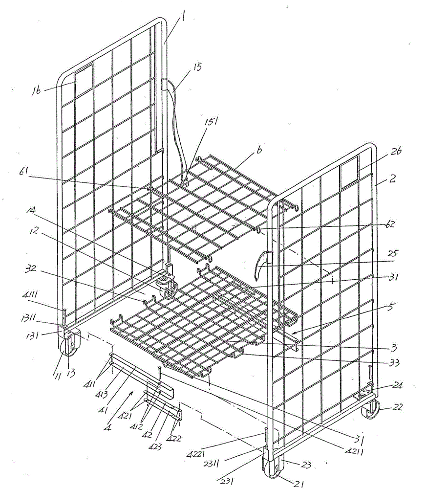 Two-door table trolley