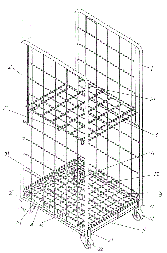 Two-door table trolley