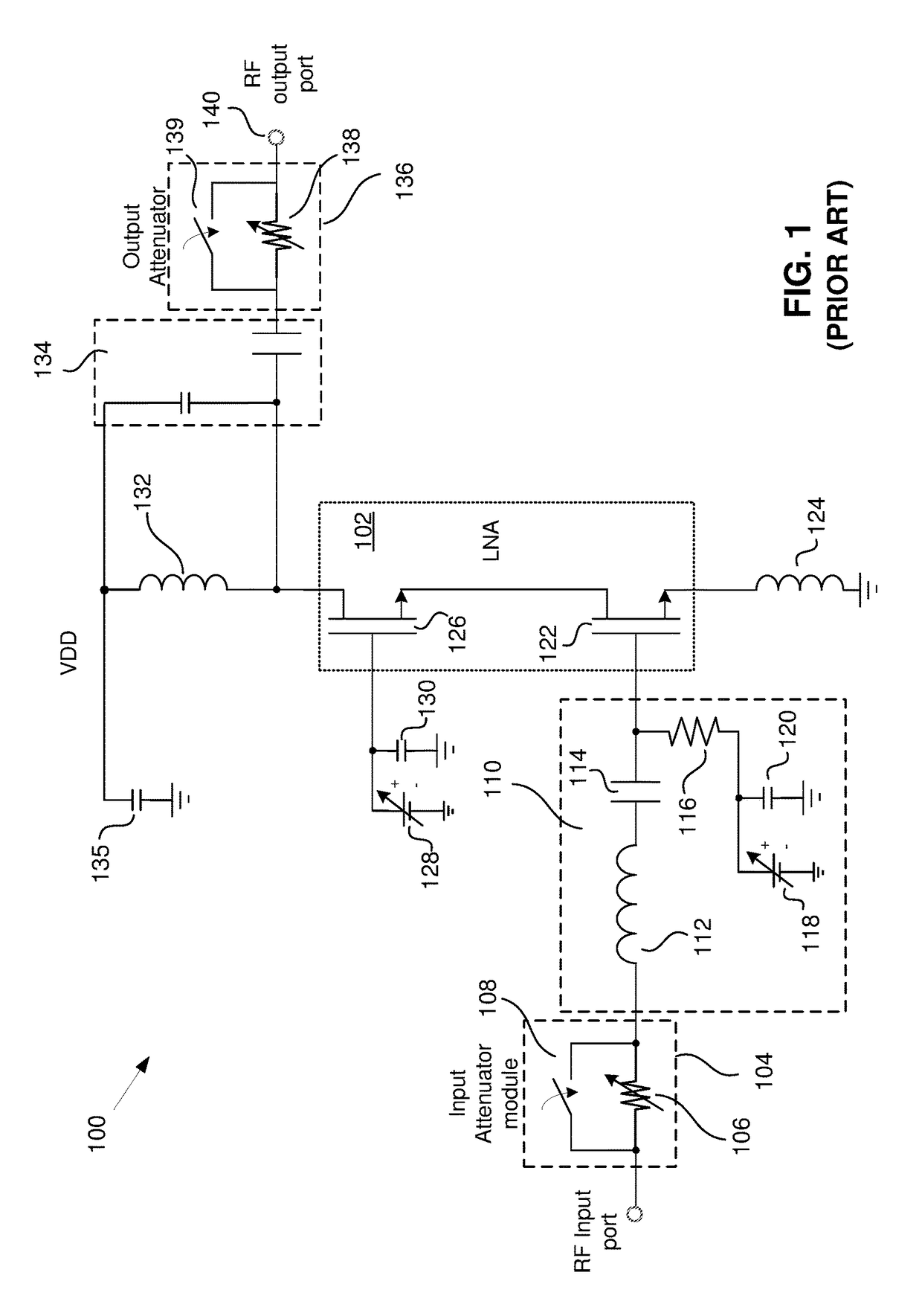 LNA with programmable linearity