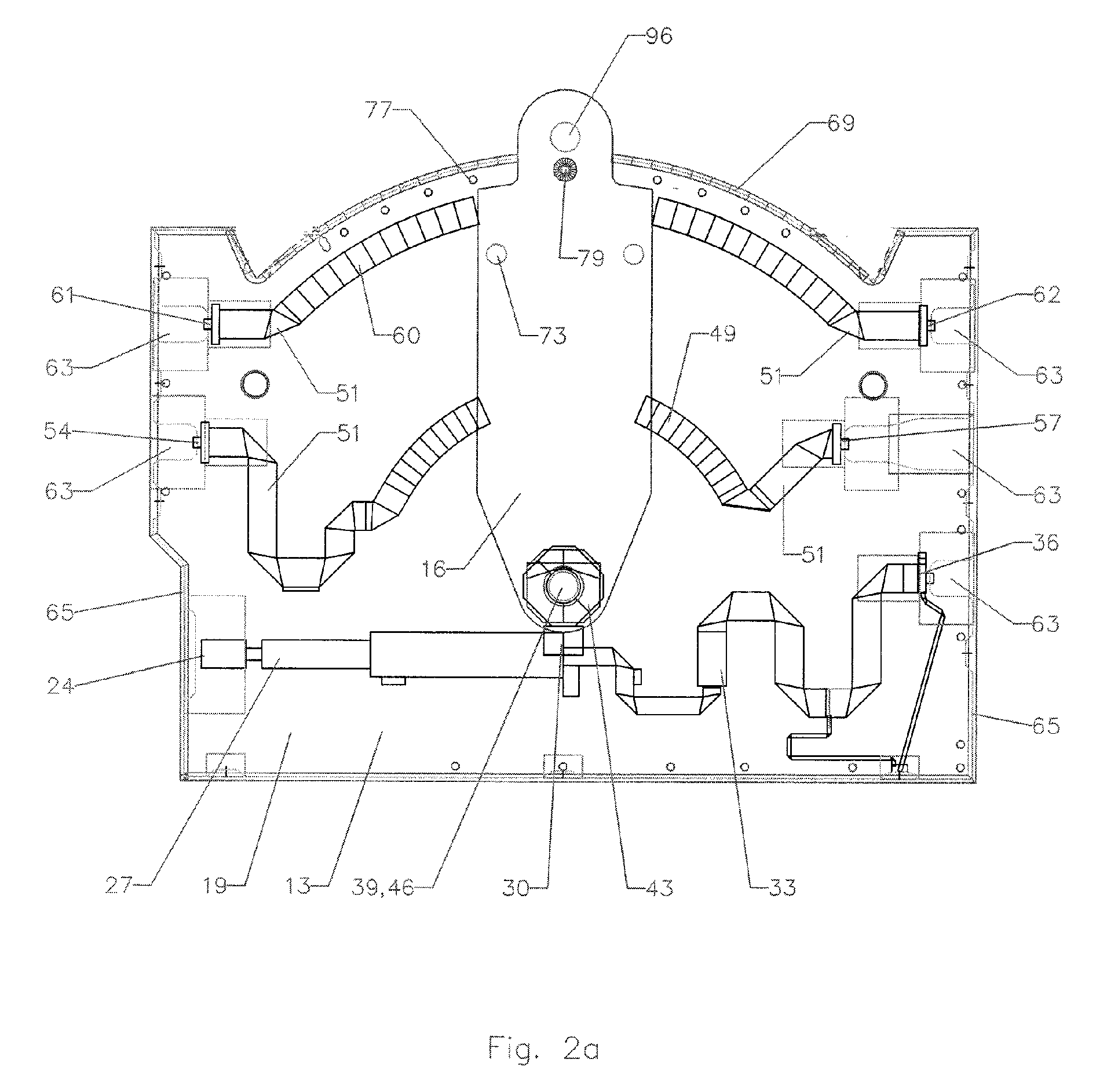 Panel antenna with variable phase shifter