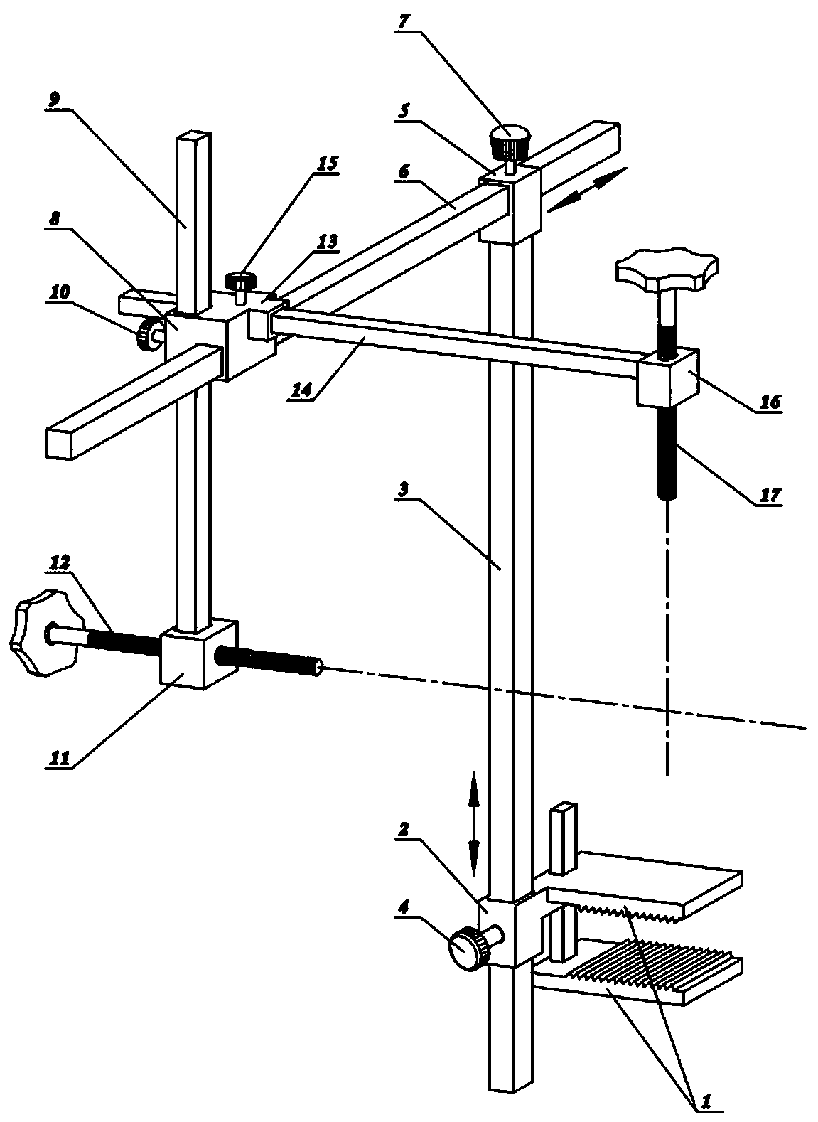 Femoral nail position adjusting system and adjusting method