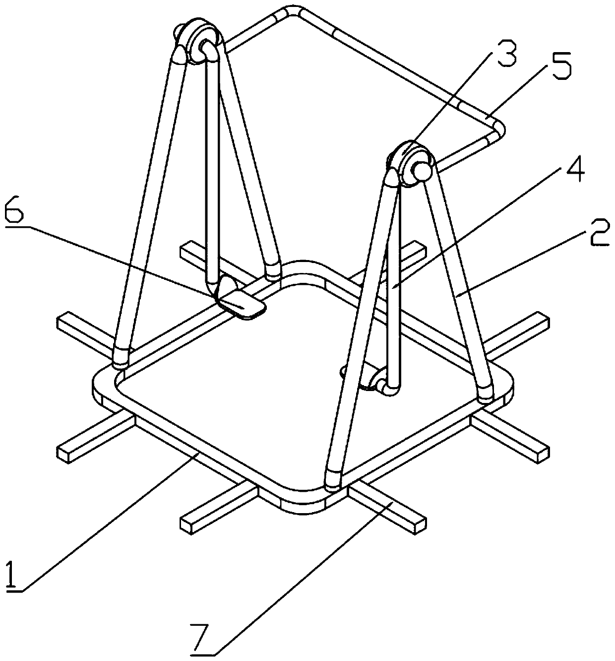 Outdoor fitness strolling machine