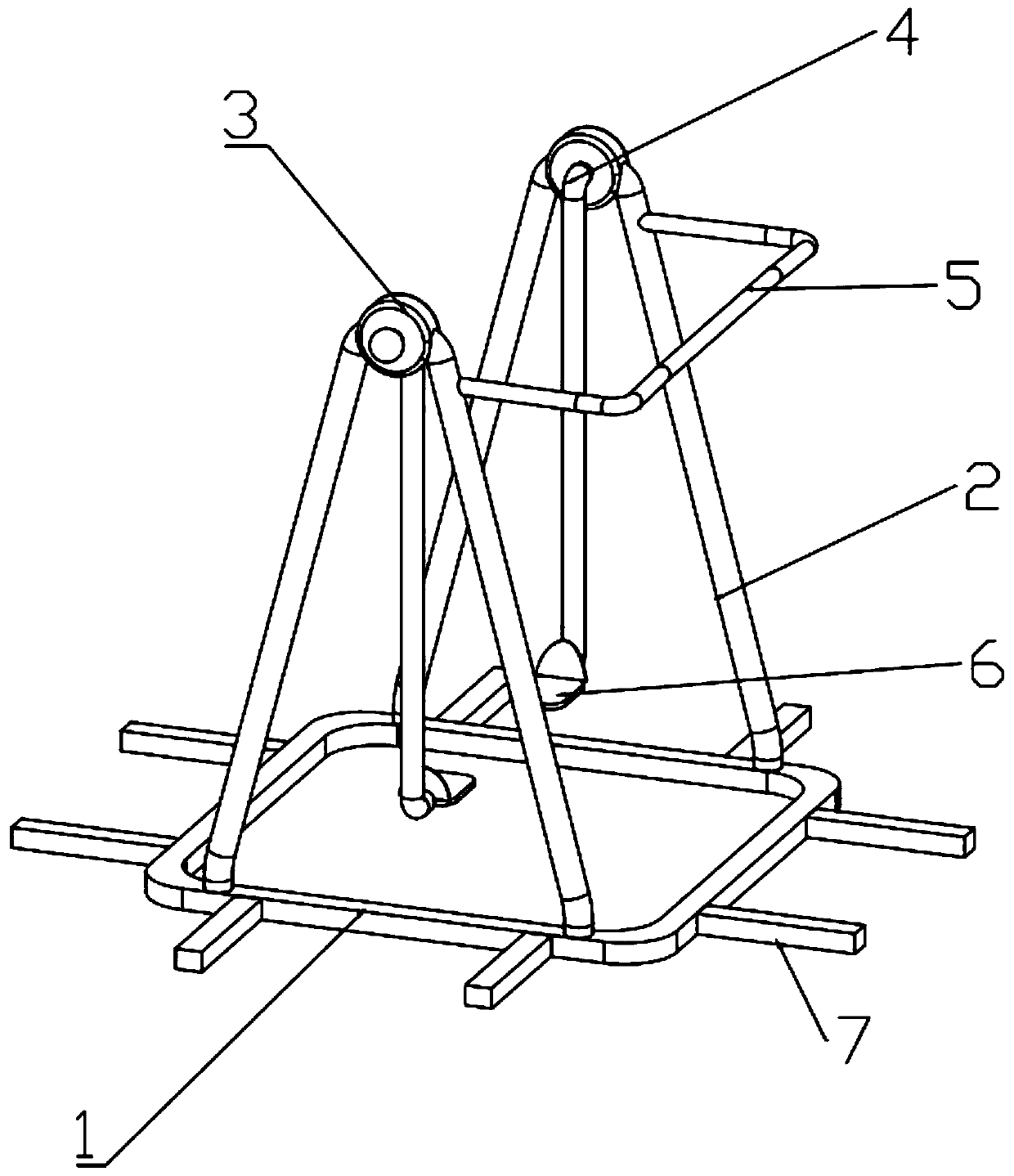 Outdoor fitness strolling machine