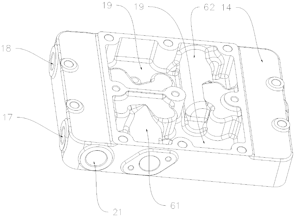 Oil-free piston type air compressor for new energy vehicle