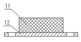 Testing device for rubber creeper tread abrasion loss performance and method