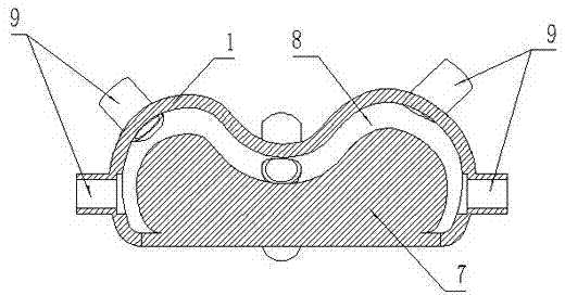 Multi-input/output-port abrasive grain flow turbulent processing device