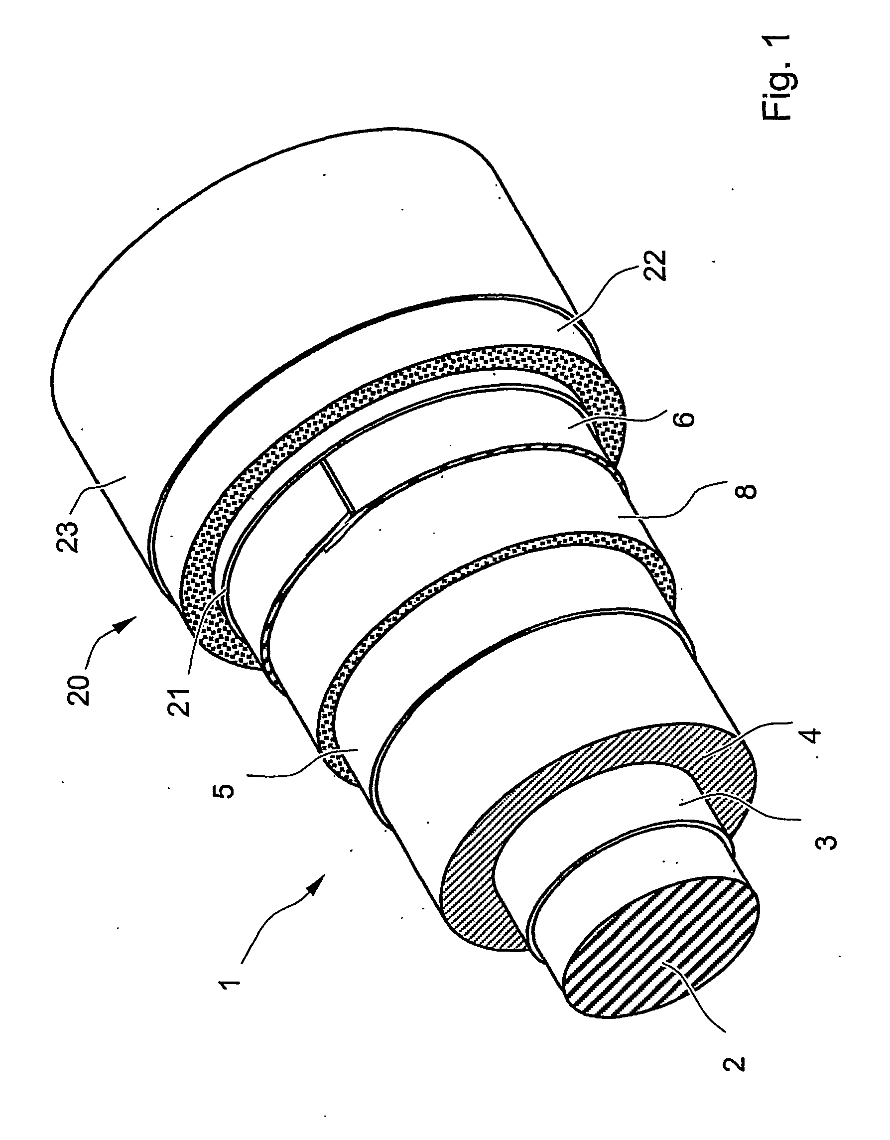 Continuous process for manufacturing electrical cables