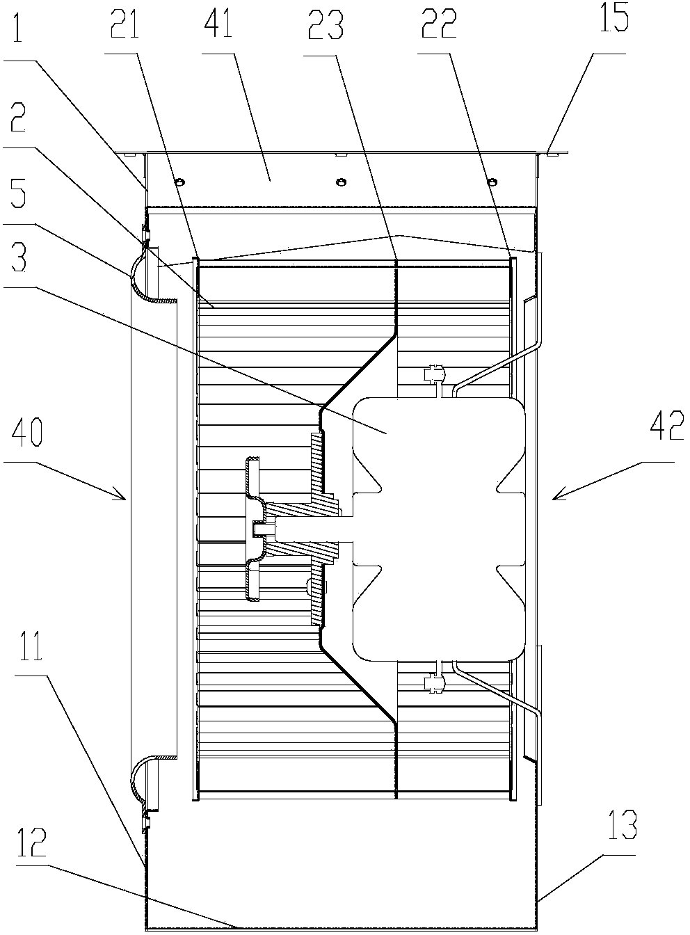 Double-air-inlet centrifugal fan