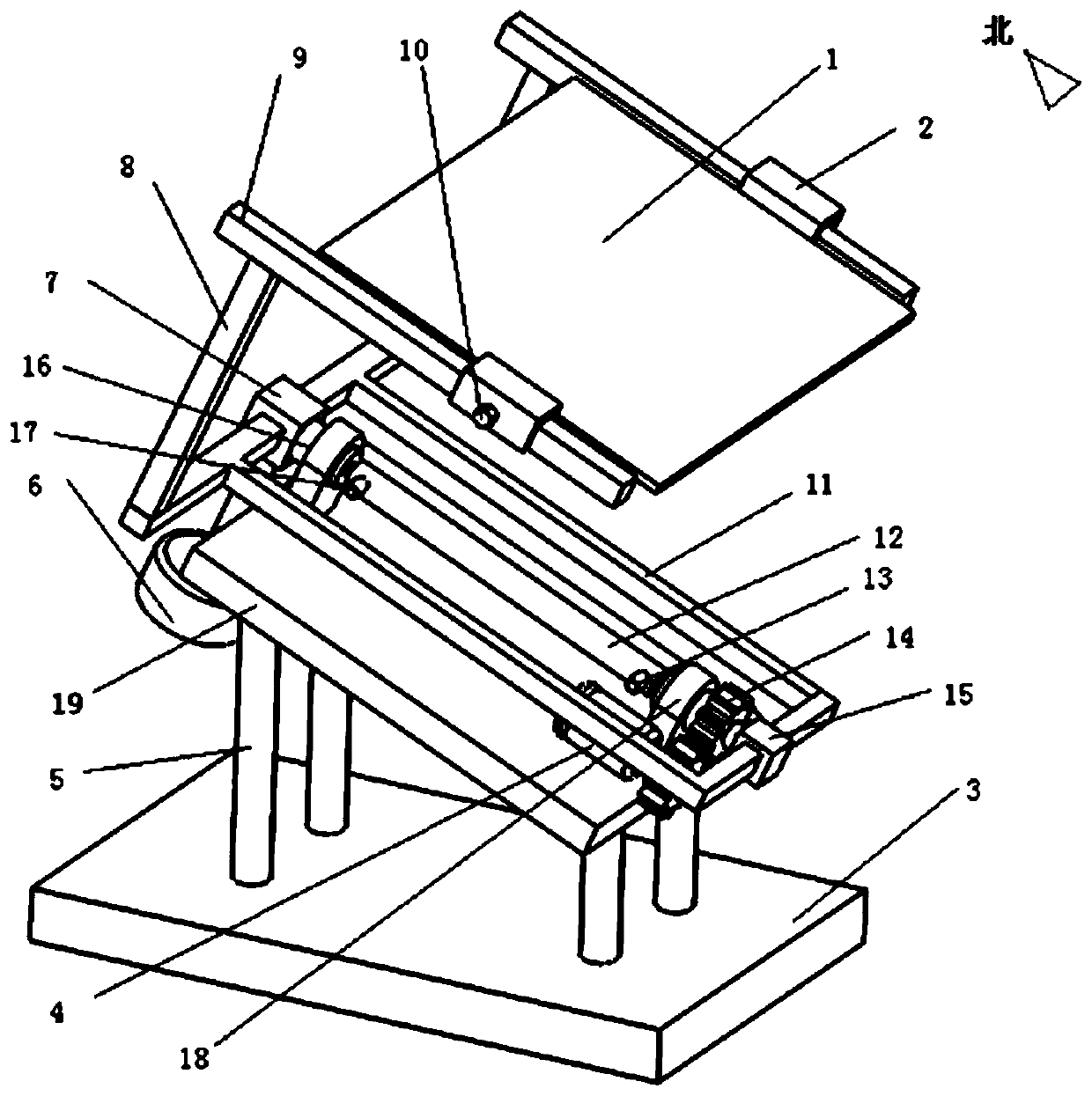 Polar shaft type Fresnel line focusing device