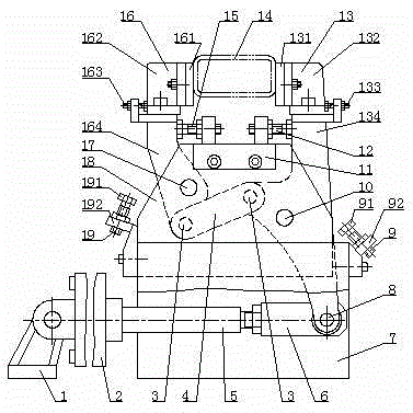 Skid positioning and clamping device of roller bed conveyor