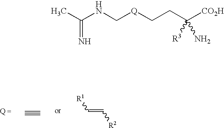 2-amino-2-alkyl-5 heptenoic and heptynoic acid derivatives useful as nitric oxide synthase inhibitors