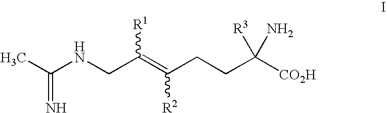 2-amino-2-alkyl-5 heptenoic and heptynoic acid derivatives useful as nitric oxide synthase inhibitors