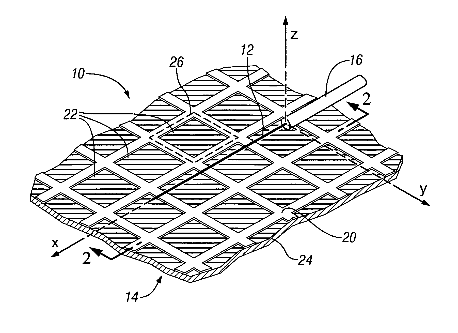 Method for fabricating antenna structures having adjustable radiation characteristics