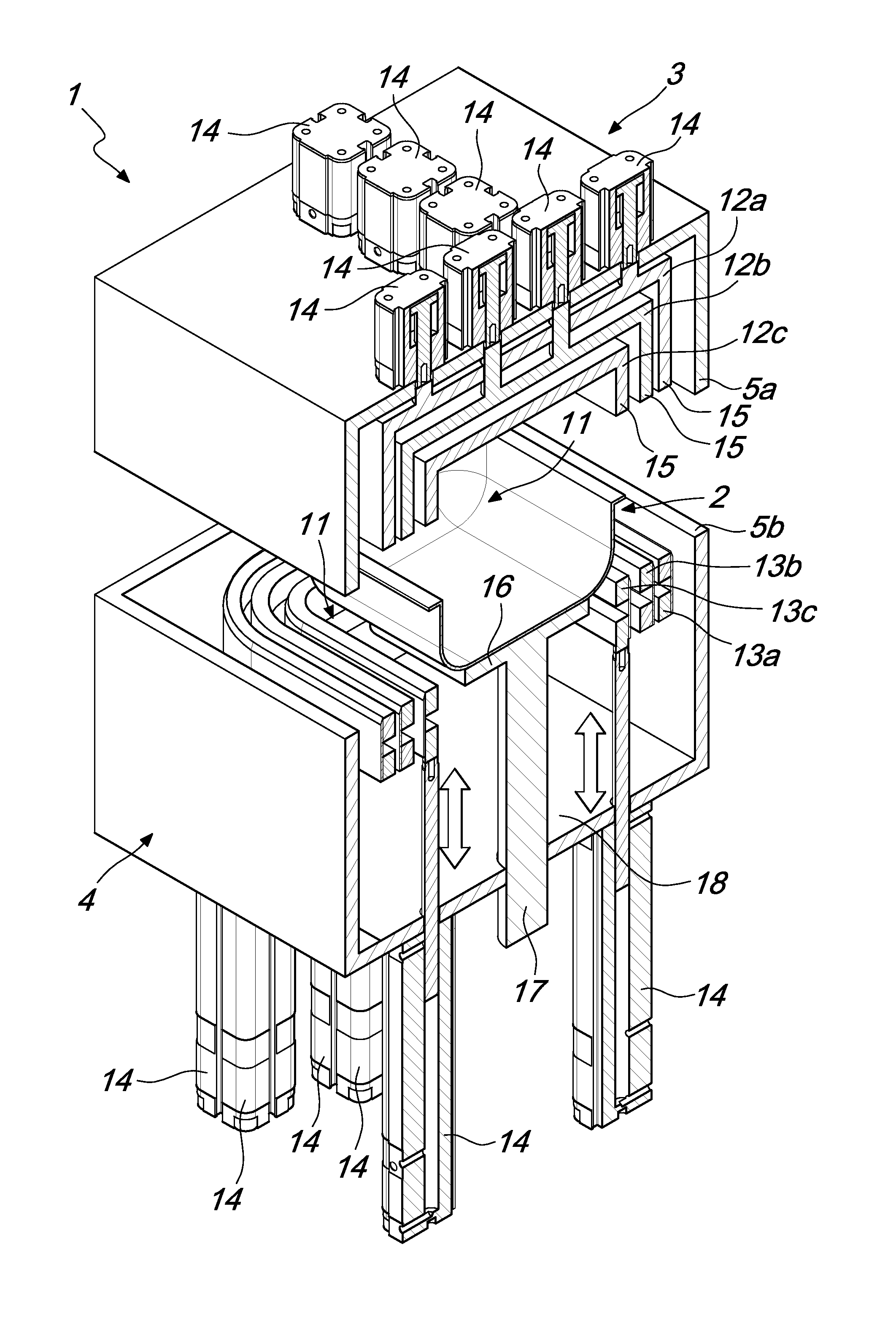 Device for vacuum packaging, particularly of food products