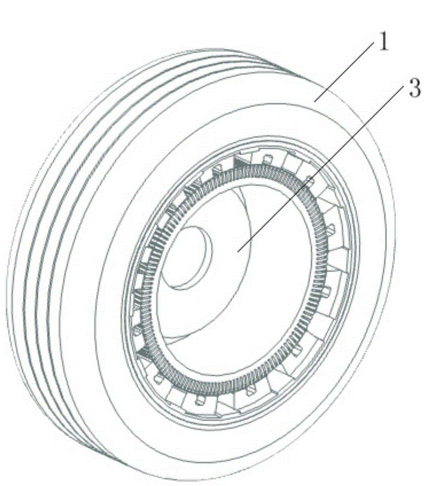 Direct-drive wheel device based on magnetic resistance switch motor and achieving method