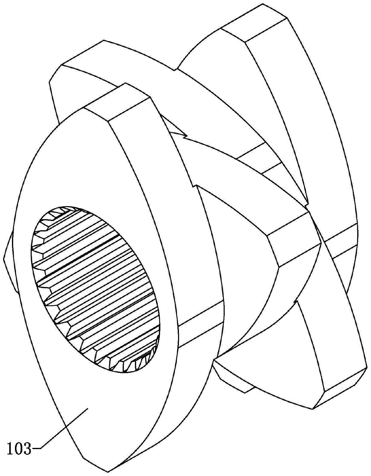 Screw combination of double-shaft feed extruder