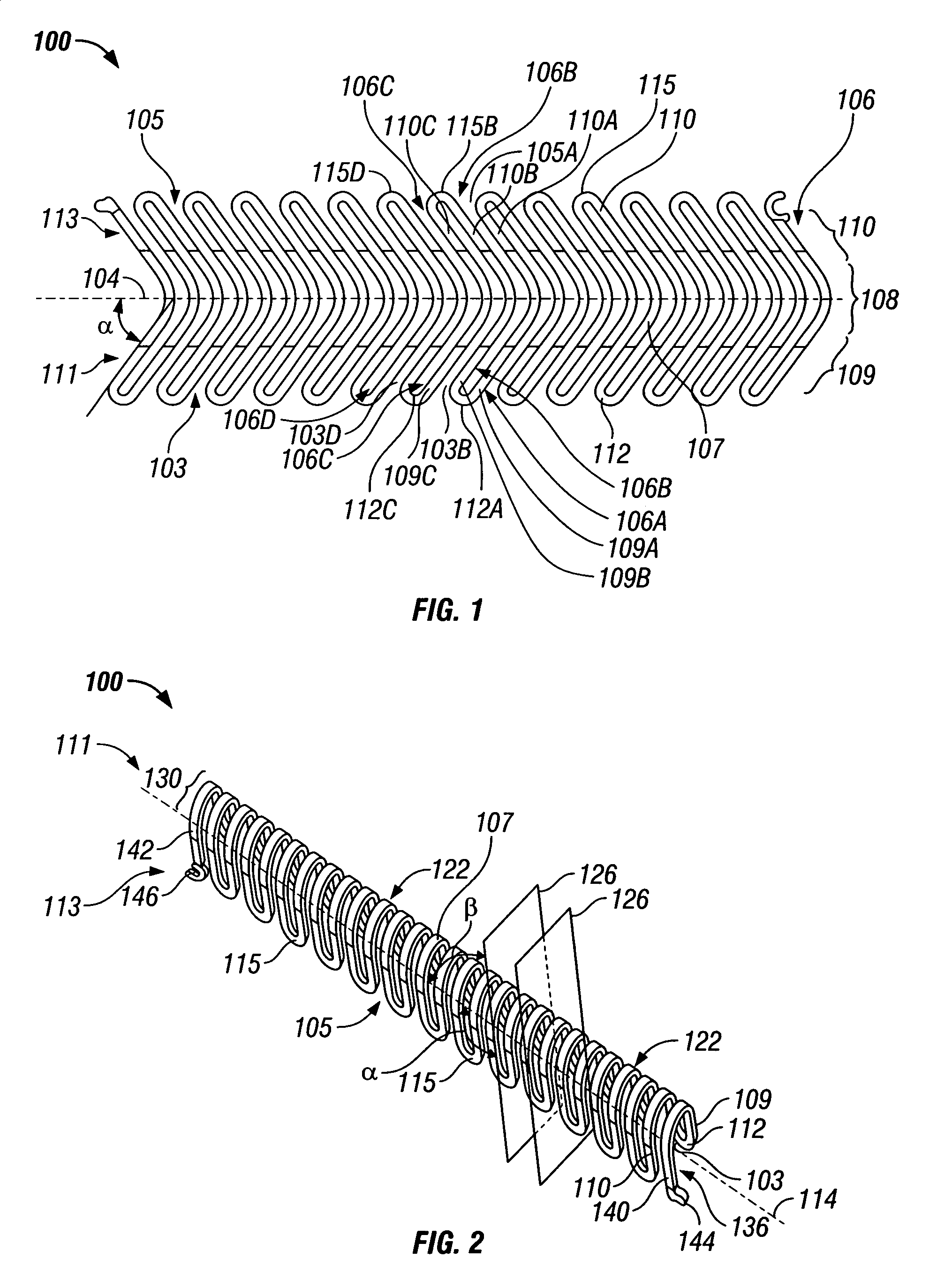 Electrical contact with plural arch-shaped elements