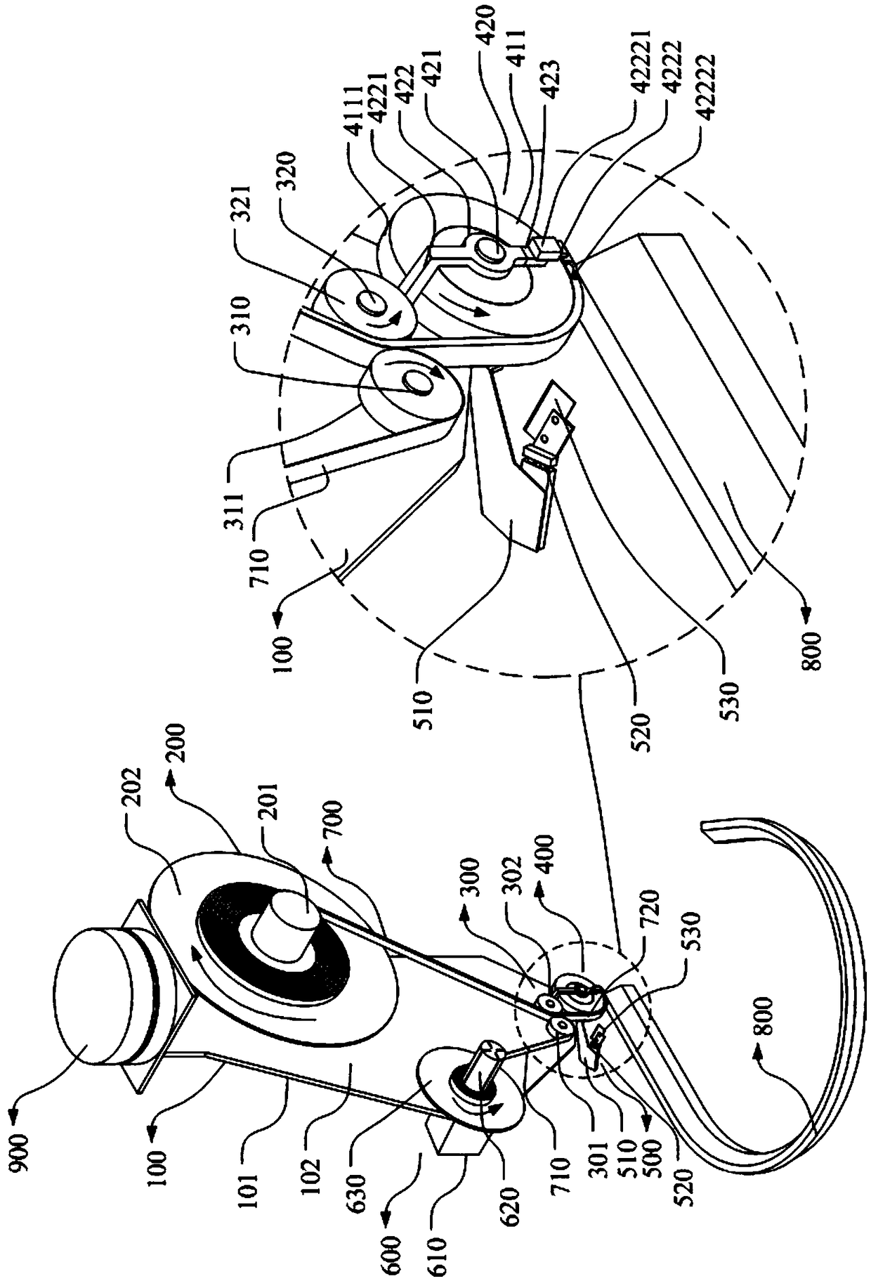 Automatic tape attaching device