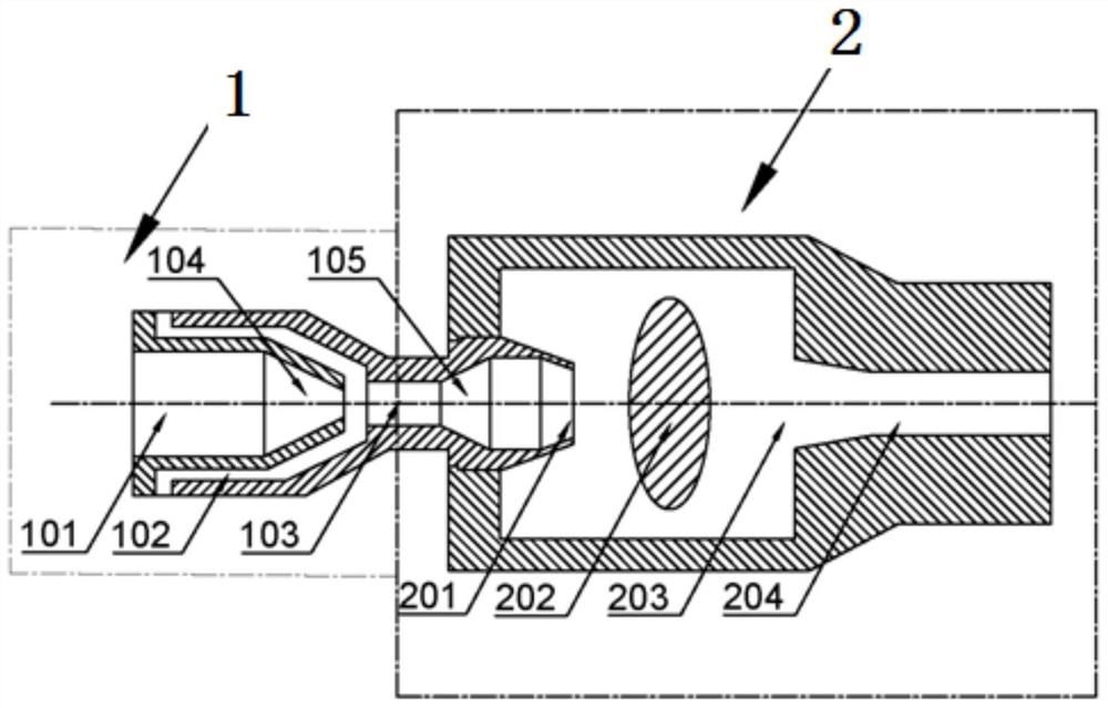 Two-stage sulfide wastewater degradation device based on hydrodynamic cavitation