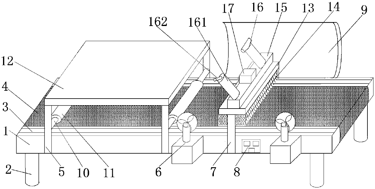 Industrial brush polishing treatment device