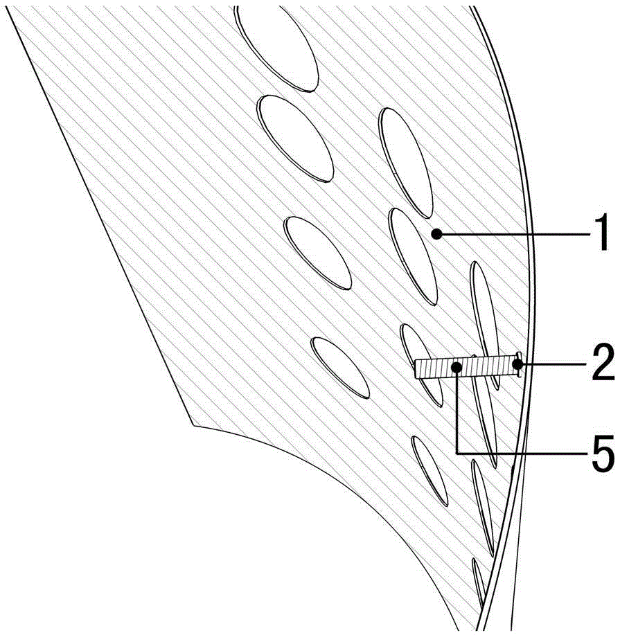 Acrylic mounting structure on the back of the carved aluminum plate