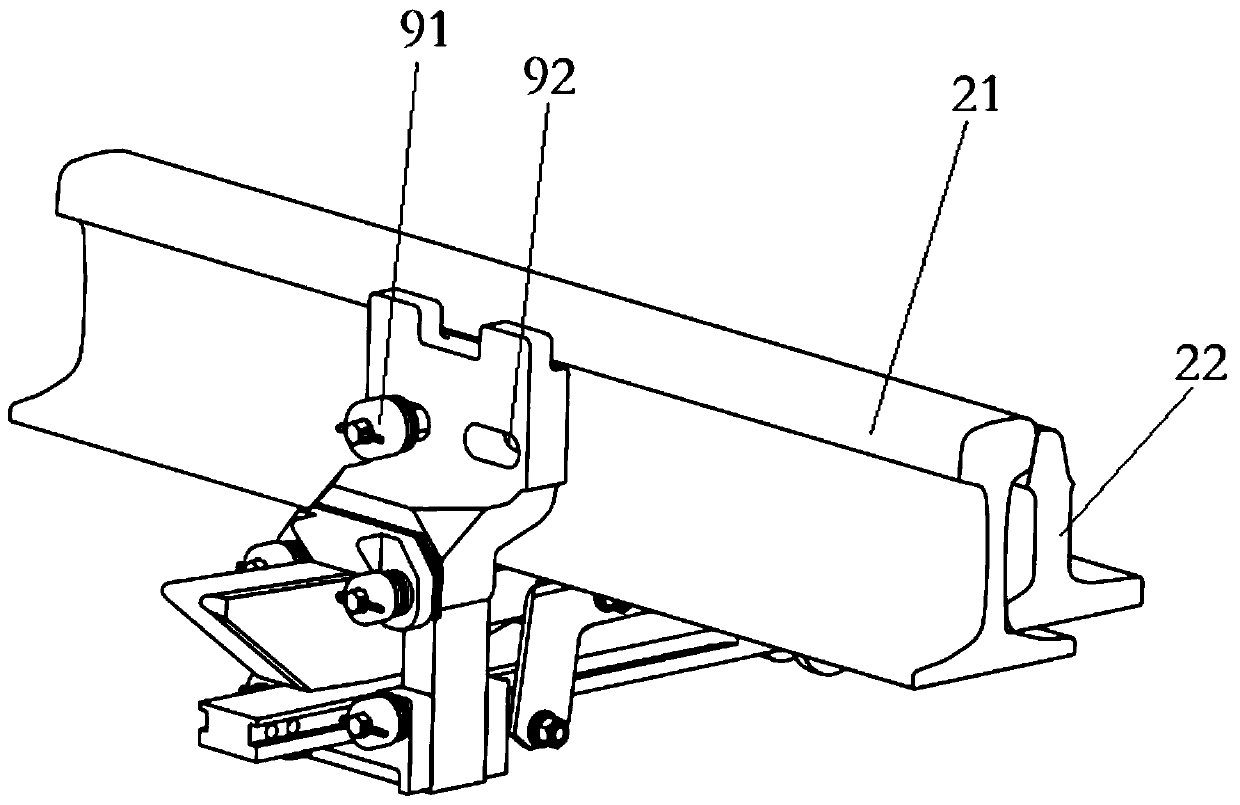 Sleeper type external locking device and installation device matched with sleeper type external locking device