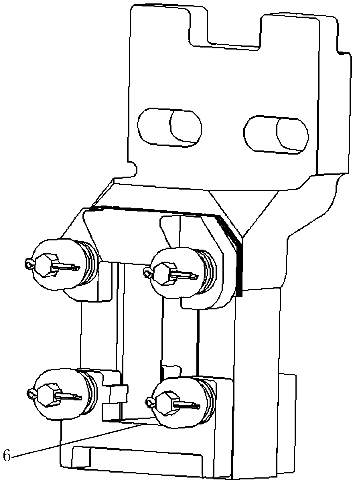 Sleeper type external locking device and installation device matched with sleeper type external locking device