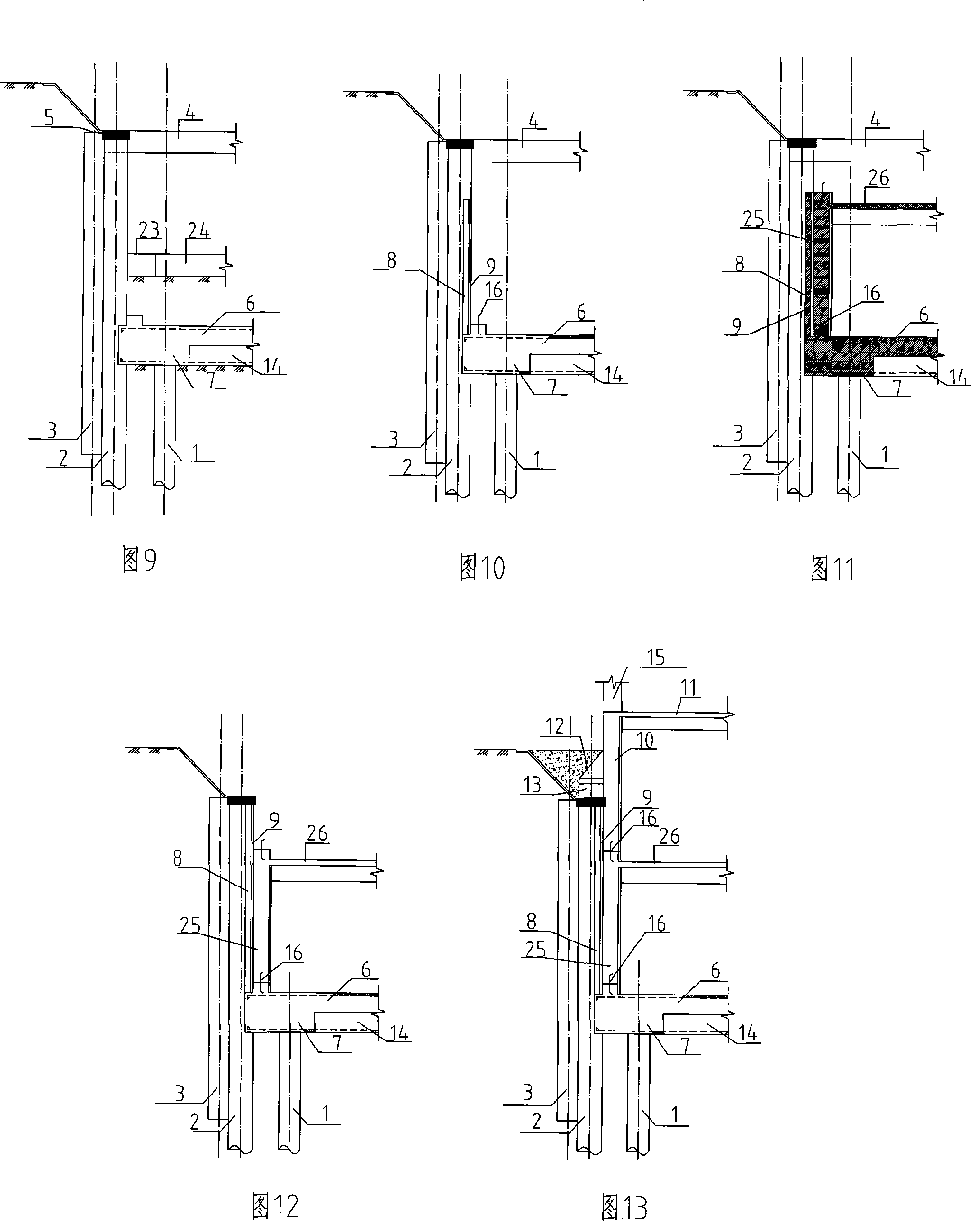 Method for one-pile-three-use in underground engineering