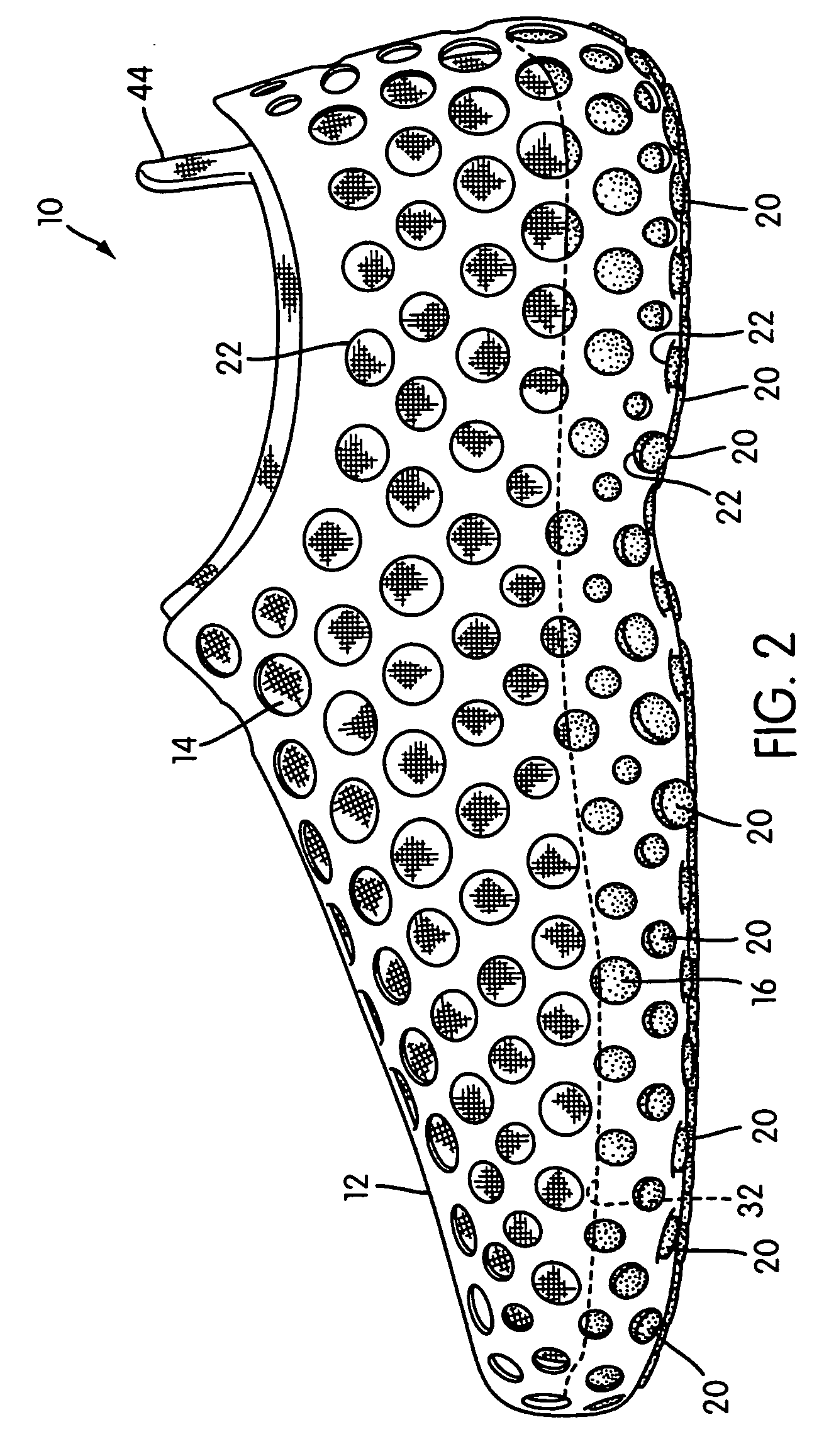 Article of footwear with perforated covering and removable components