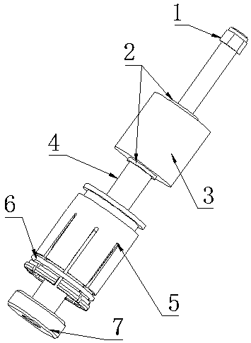 Anti-cutting installation tool for blind hole rubber ring