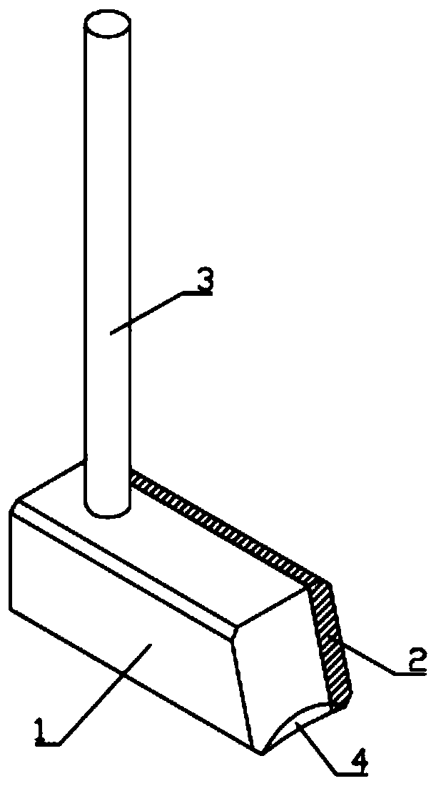 Composite carbon brush for massage chair motor and preparation method thereof