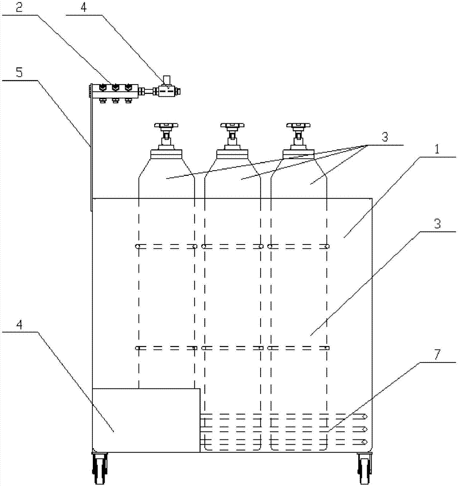 Extra-high pressure converter station SF6 continuous charging device in high and cold region and heating control method