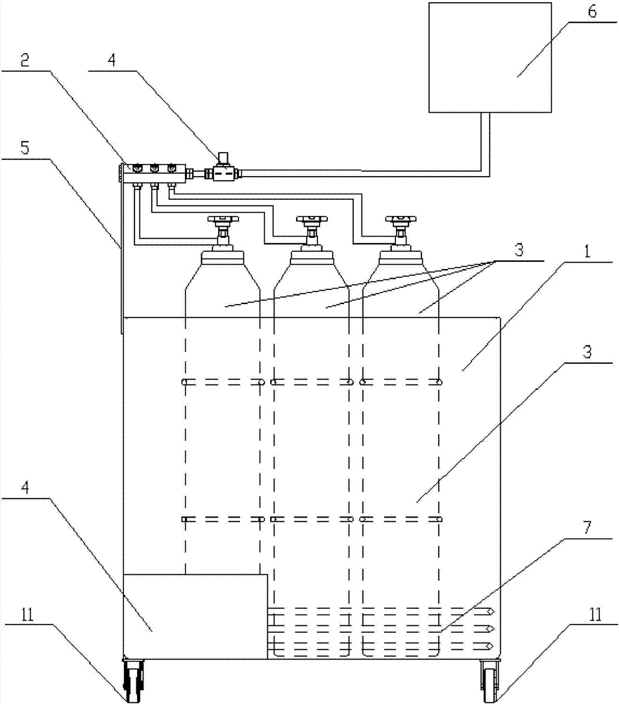 Extra-high pressure converter station SF6 continuous charging device in high and cold region and heating control method