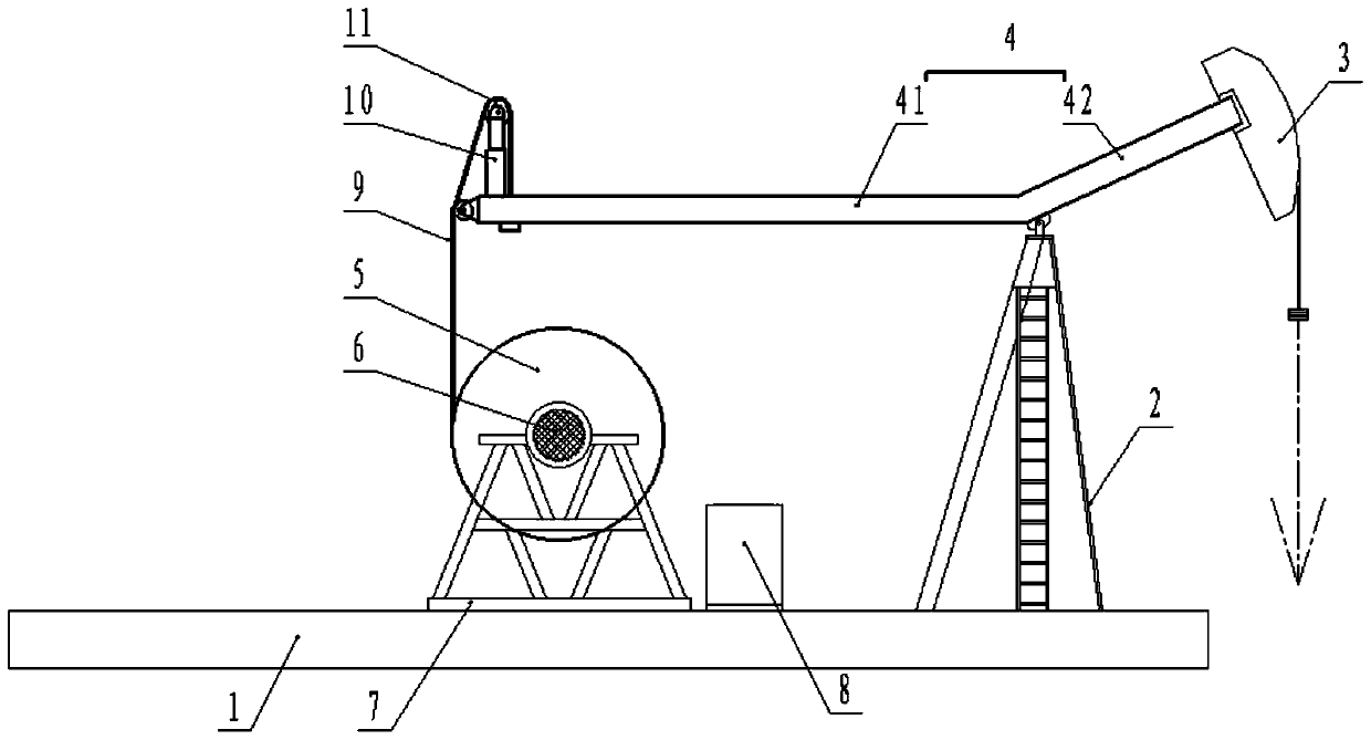 Wheel-shaft type energy saving beam-pumping unit