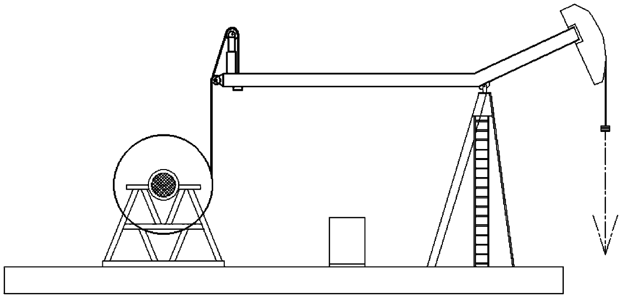 Wheel-shaft type energy saving beam-pumping unit