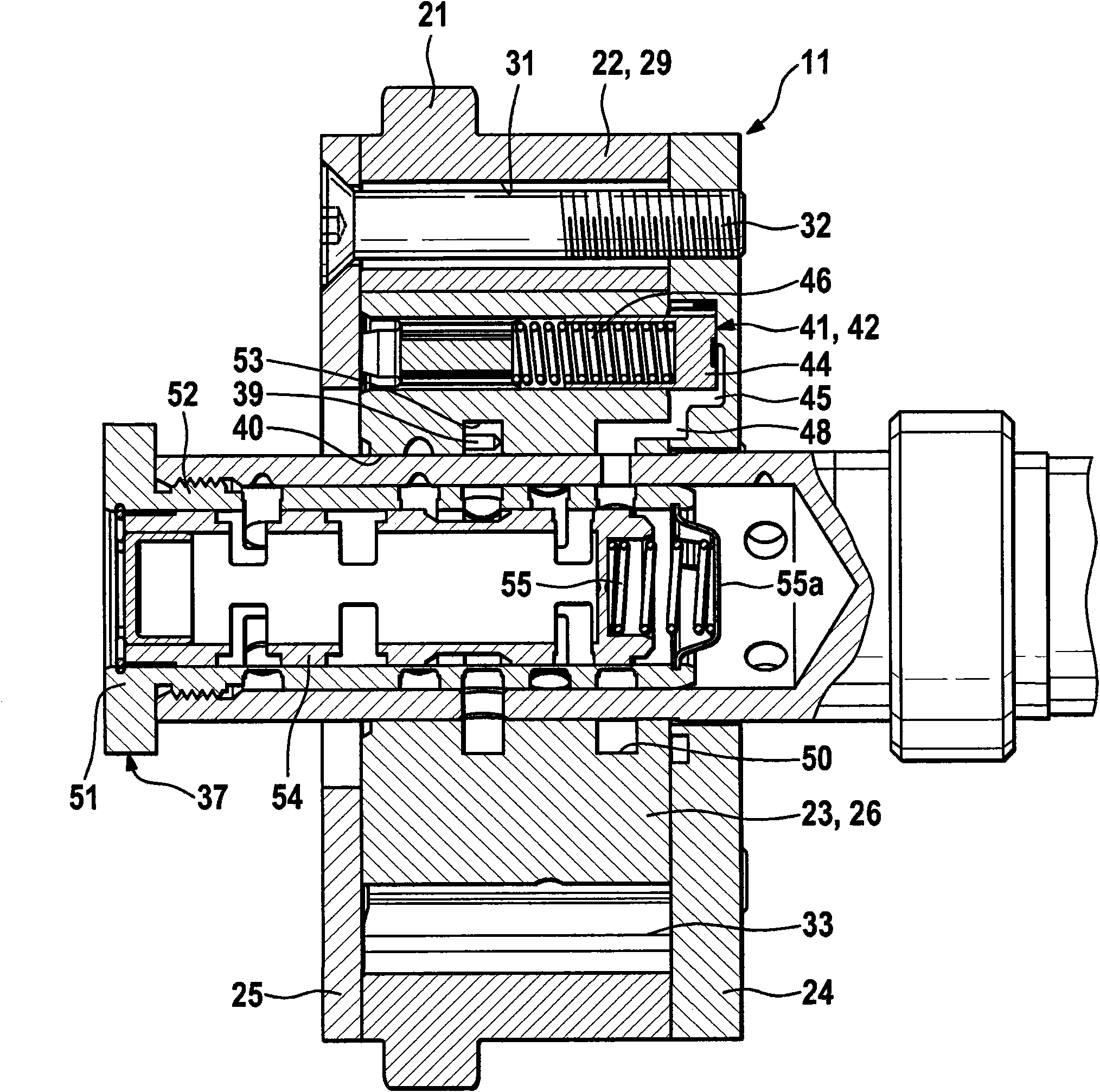 Device for variably adjusting control times of gas exchange valves of an internal combustion engine