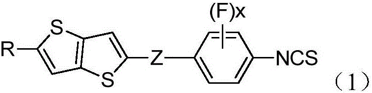 Thiophthene high birefringence liquid crystal compound and composition thereof