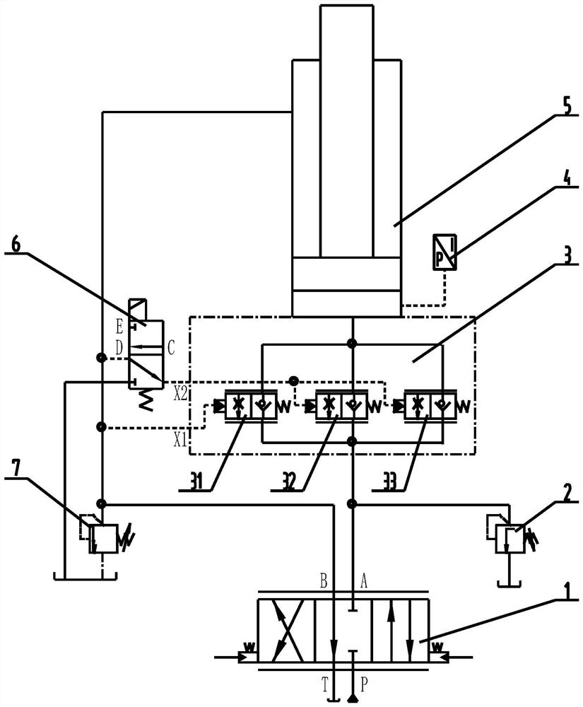 Telescopic control system of crane and crane