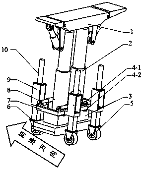 Wheeled mobile support unit