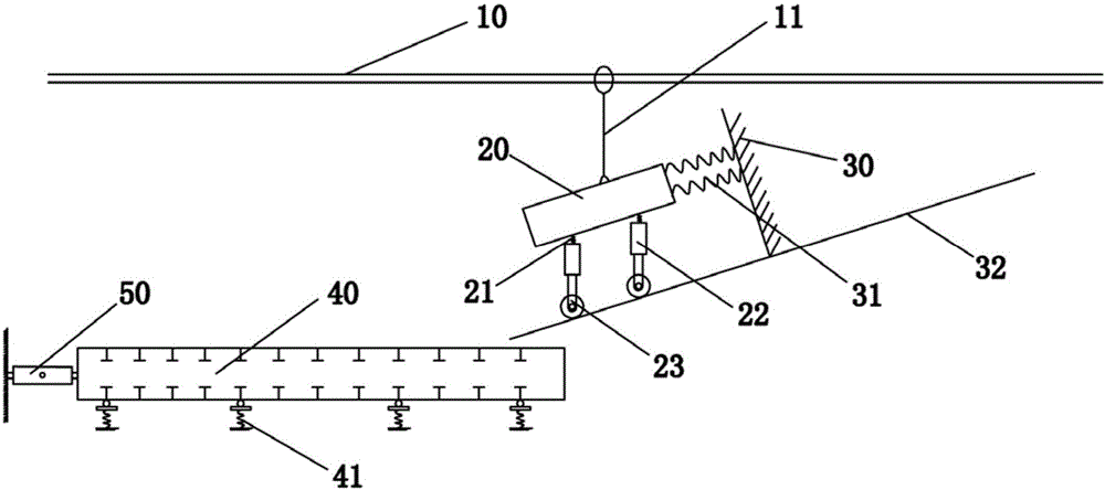 Shipboard aircraft undercarriage test device and test method