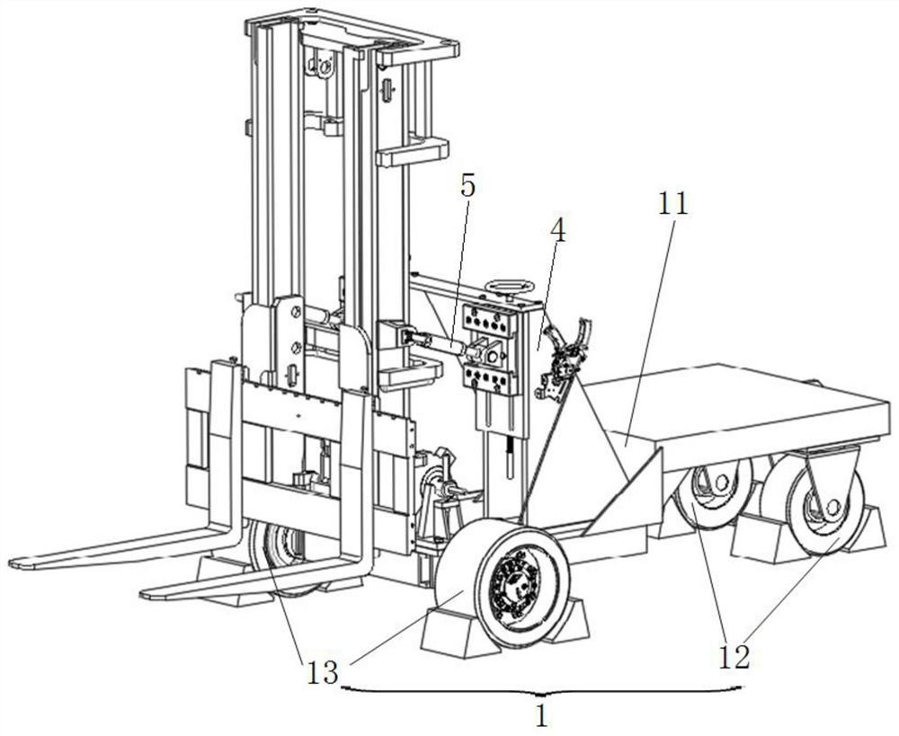 Universal forklift portal test bench