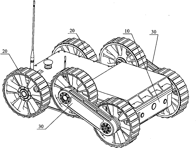 Deformable all-terrain adaptable robot walking mechanism