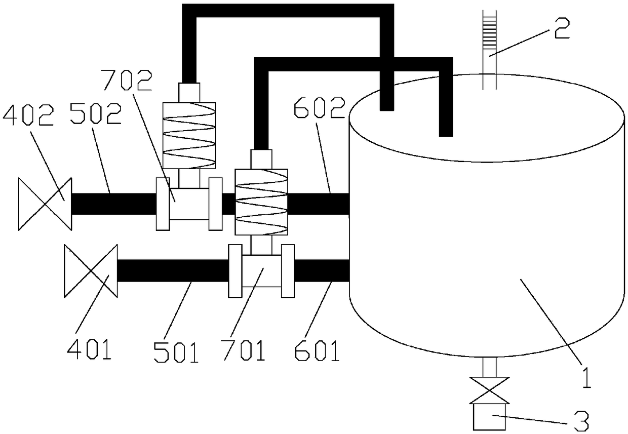 Self-operated temperature control valve detection device and detection method