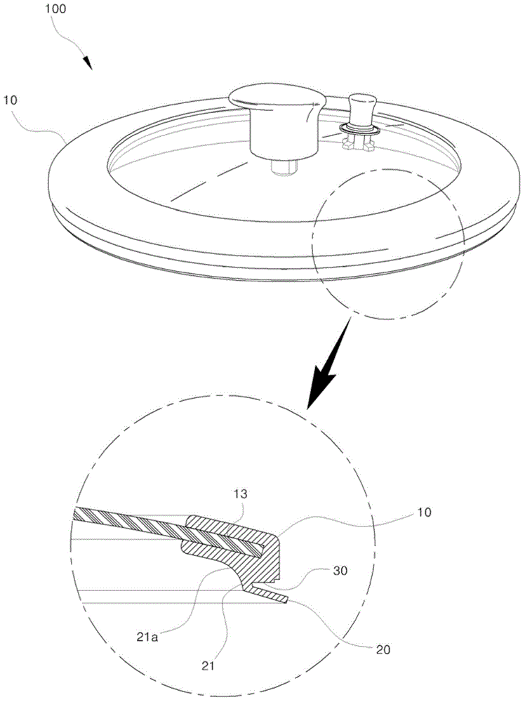 Cooking-used pot cover adopting sealing gasket to wrap outer edge