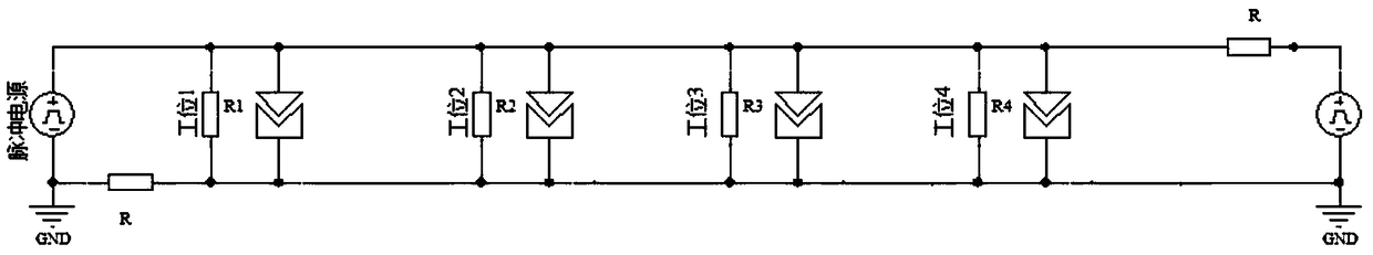 Mutual-induction decoupling control method of multi-station linear cutting wire electrodes